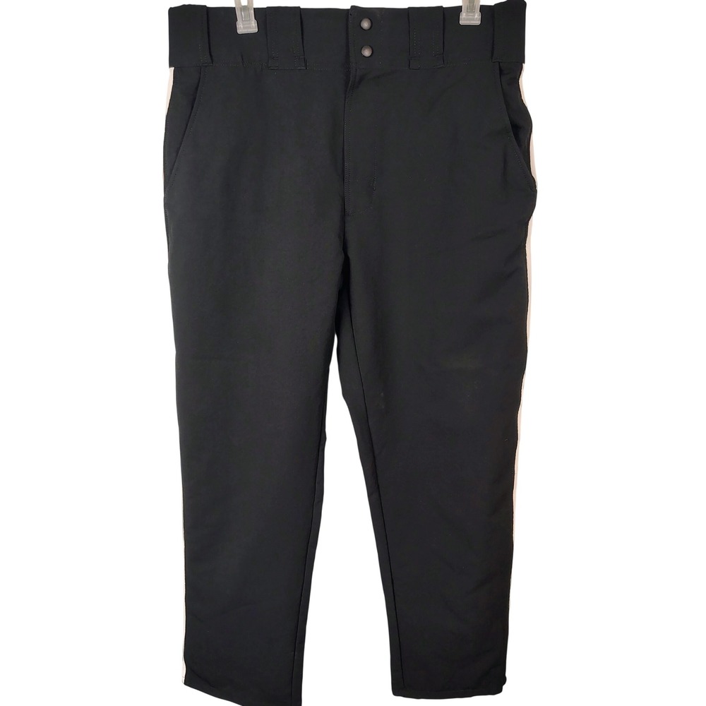 Honigs Mens XL Umpire Referee Pants Black White Stripe Polyester Sportswear